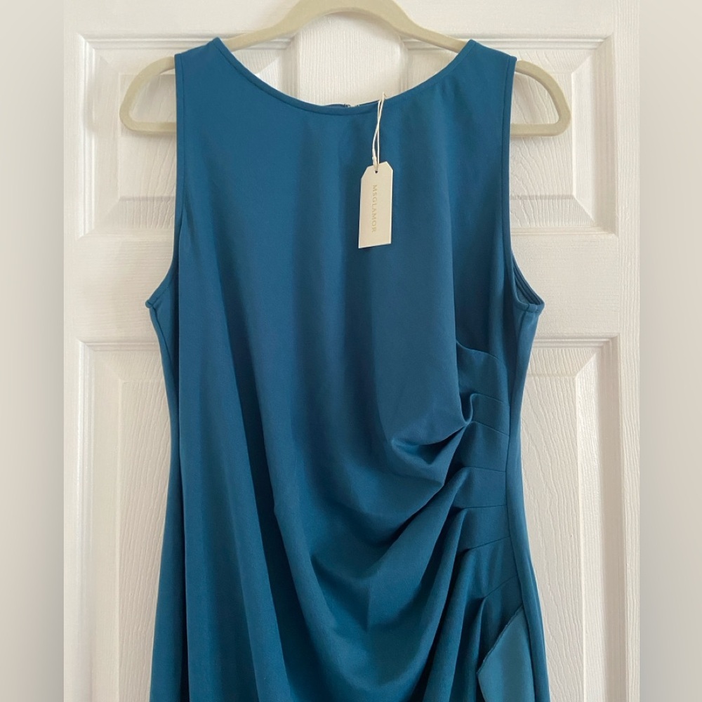 Elegant Blue Sleeveless Long Dress
